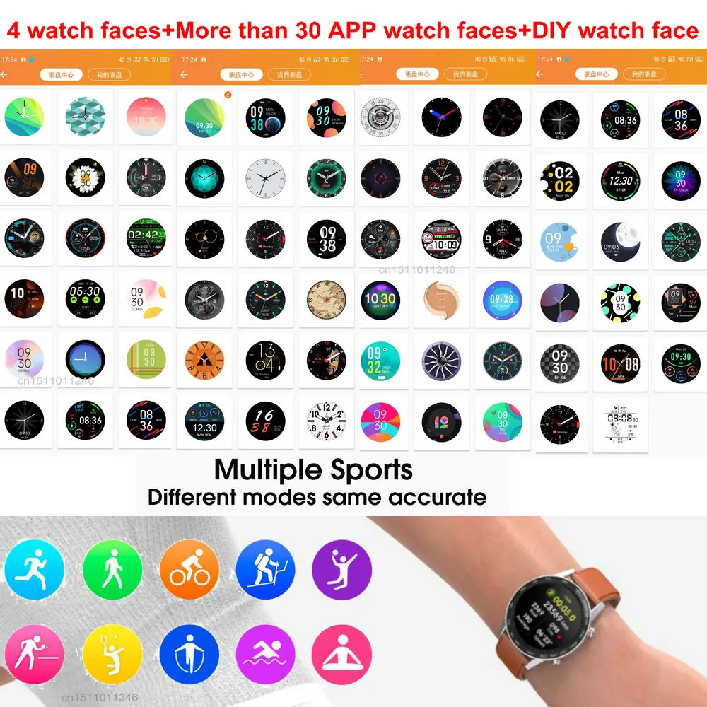 

New L5 Update L16 Smart Watch Men IP68 Waterproof Multiple Sports Heart Rate Weather Forecast Fitness Smartwatch VS L13 GT2