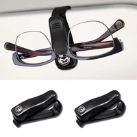 car logo glasses holder sunglasses clip stand fastener case sun visor accessories for mazda axela 2 3 ms cx30 cx3 cx5 mx5 gh gi