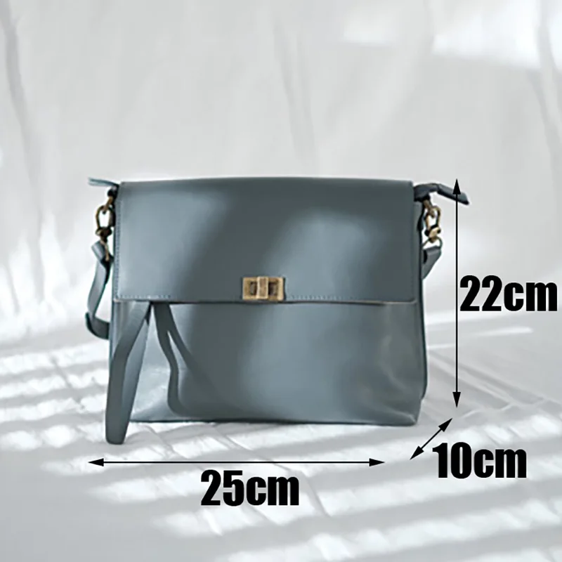 

EUMOAN Women's leather retro commuter bag, large-capacity daily stiletto bag, simple hundred-pack envelope bag