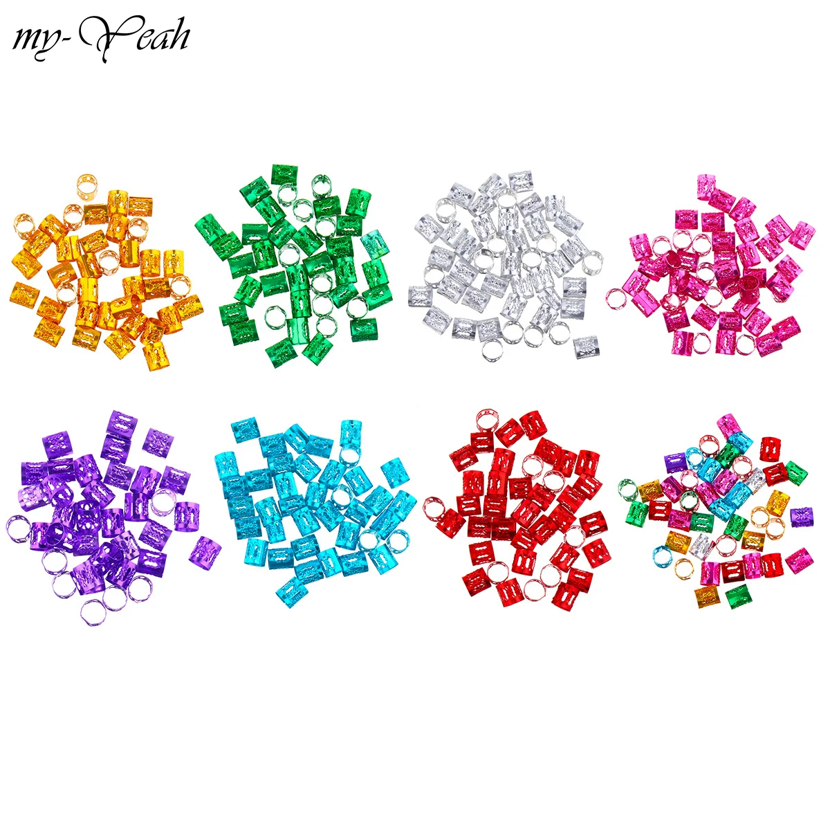 100 шт./лот золотистые/Серебристые/косички для волос смешанные цвета микро