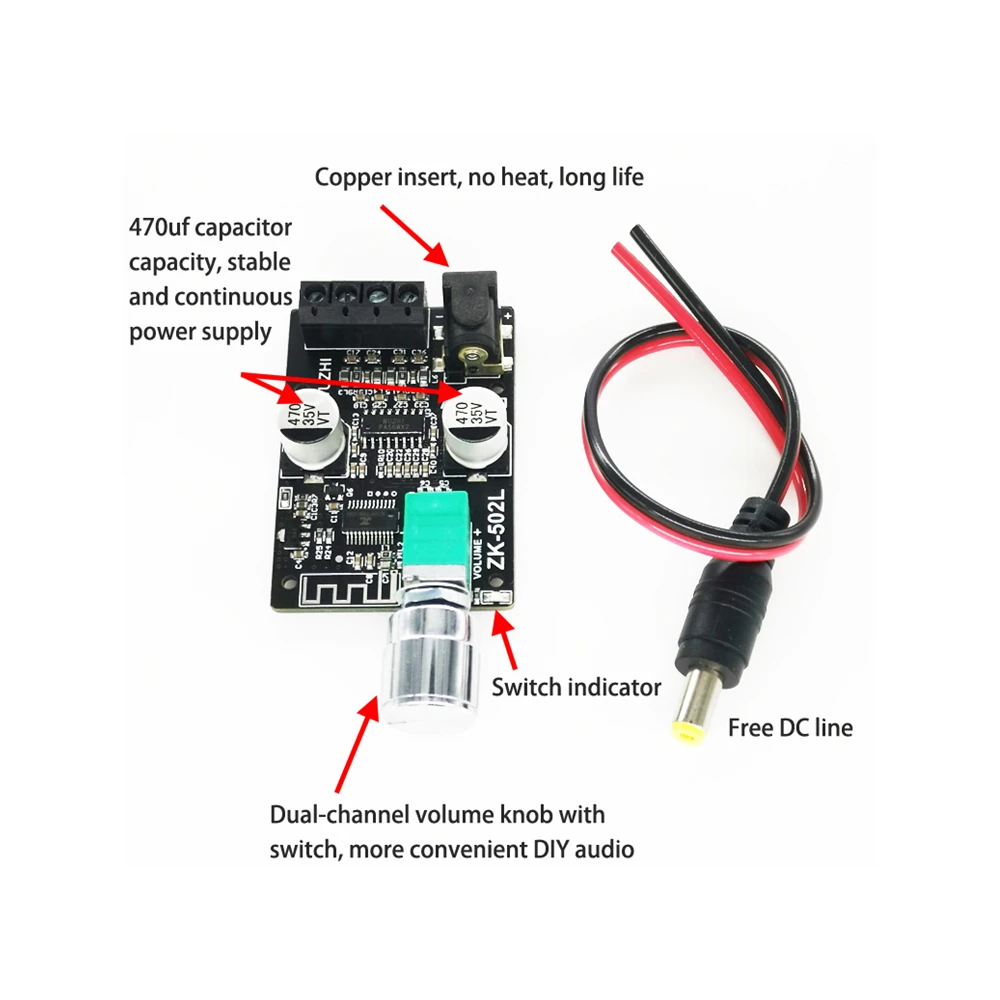 

Amplifier Stereo Board Audio Speakers DIY Bluetooth-compatibal 5.0 High Power Digital 50W+50W AMP Amplificad Audio Home Theater