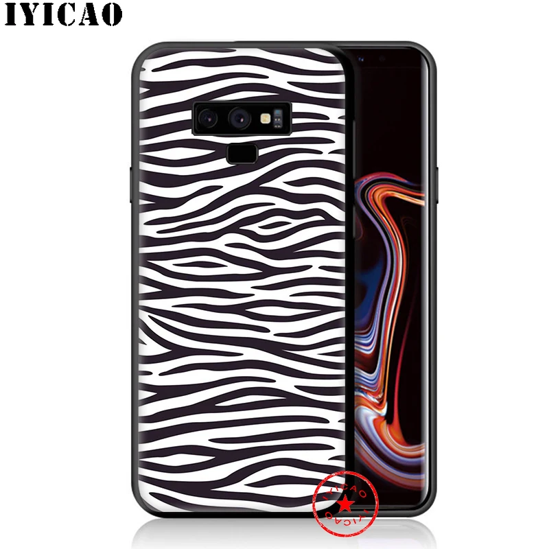 IYICAO Zebra Stripe Design Soft Phone Case for Samsung Galaxy S10e S10 S9 S8 Plus S6 S7 Edge Note 10 9 8 |