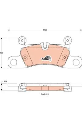 

TRW GDB1875-ARKA BRAKE BALATASI PORSCHE BOXSTER 12--- (2012)-