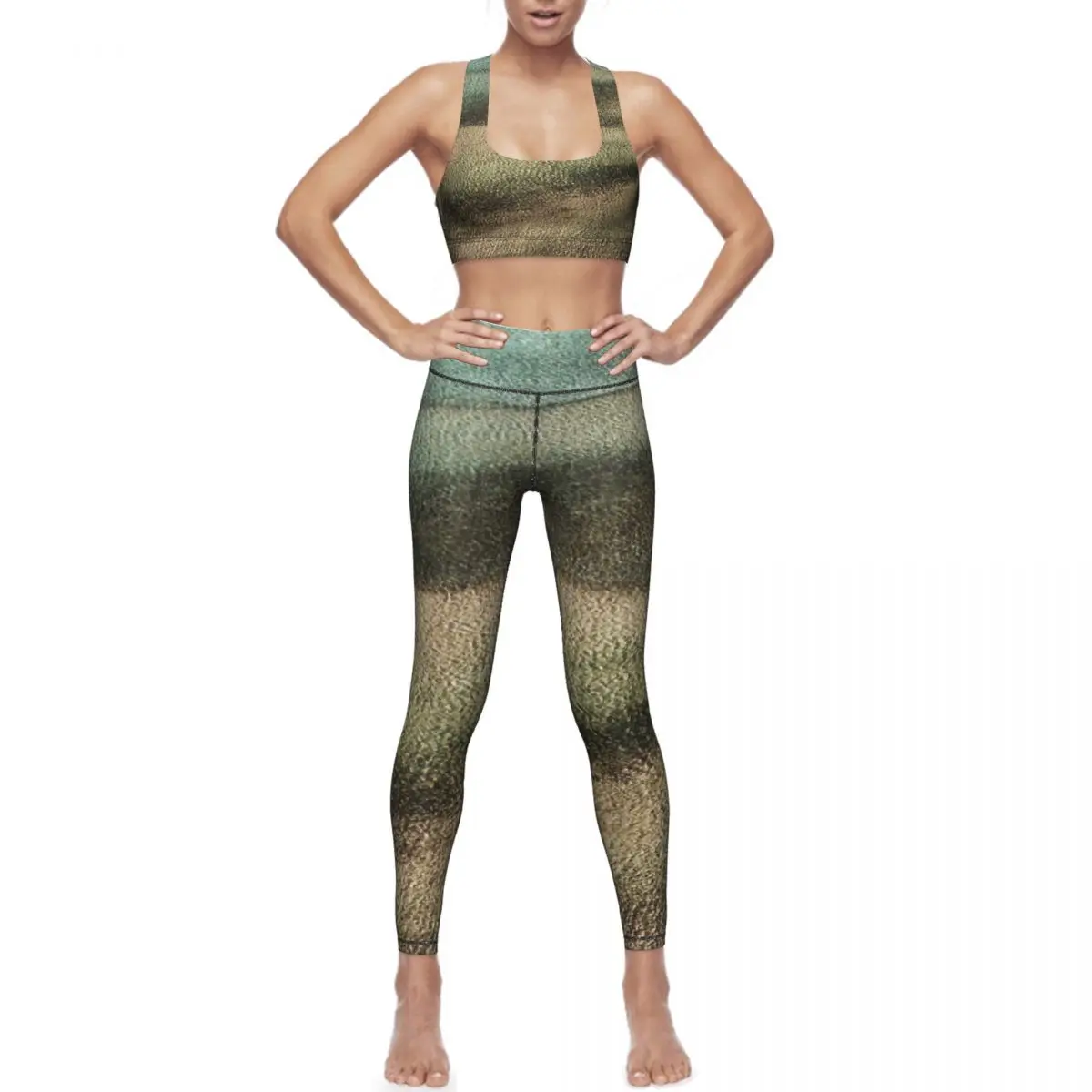 

Новый комплект для йоги, одежда для тренировок в тренажерном зале, женский спортивный костюм для фитнеса, наряд, леггинсы, спортивные бюстга...