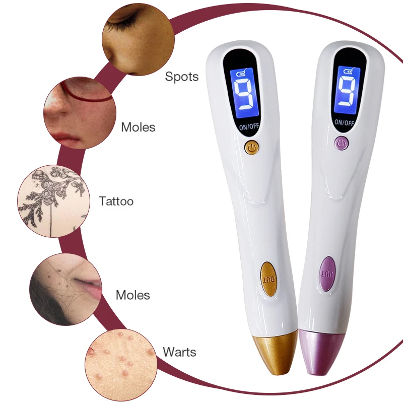 Лазерная плазменная ручка с ЖК дисплеем для удаления веснушек родинок машинка