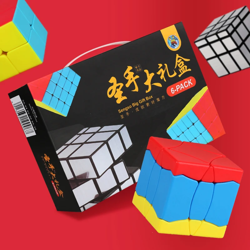

Shengshou legend 3x3x3 магический куб 6 шт. упаковка кубиков рождественские подарки игрушки для детей 4x4x4 cubo magico sengso Neo cube