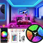 Светодиодная ленсветильник SMD 2835 RGB, совместимая с Bluetooth, 51015 м