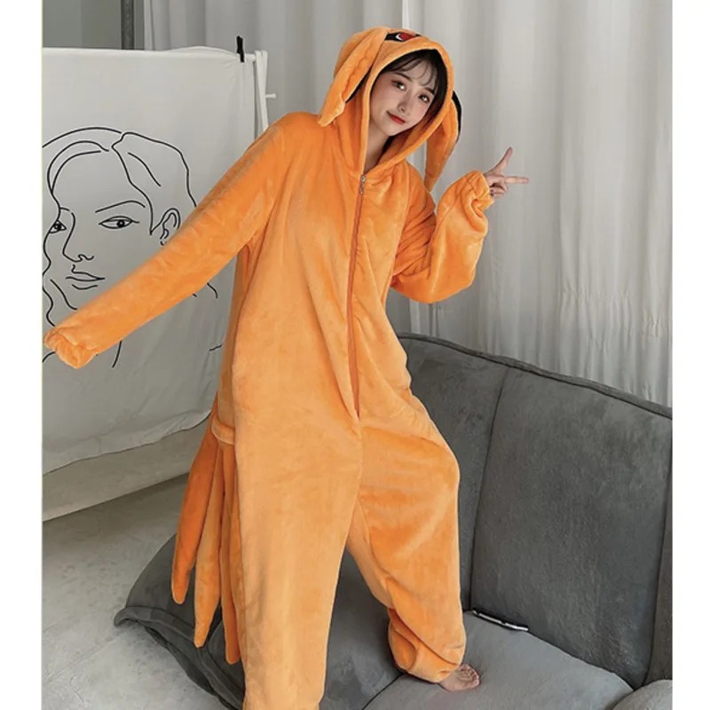 Anime Cosplay Pajamas Unisex Cosplay Costume Flannel Home Sleepwear Jumpsuits Nightgown Suit