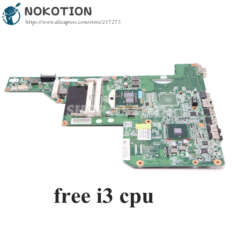Материнская плата NOKOTION 615849 001 605903 для ноутбука HP G62 G72 CQ62 HM55 UMA DDR3 основная