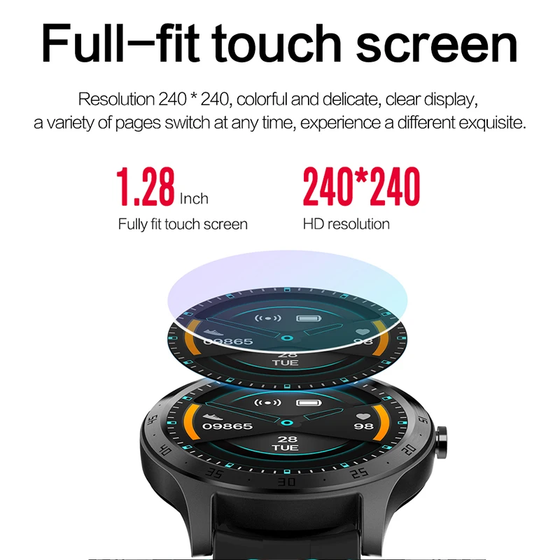 

LIGE LED full touch screen Smart Watch Women IP67 Waterproof Fitness Tracker Heart rate Blood Pressure Monitor Sport smartwatch