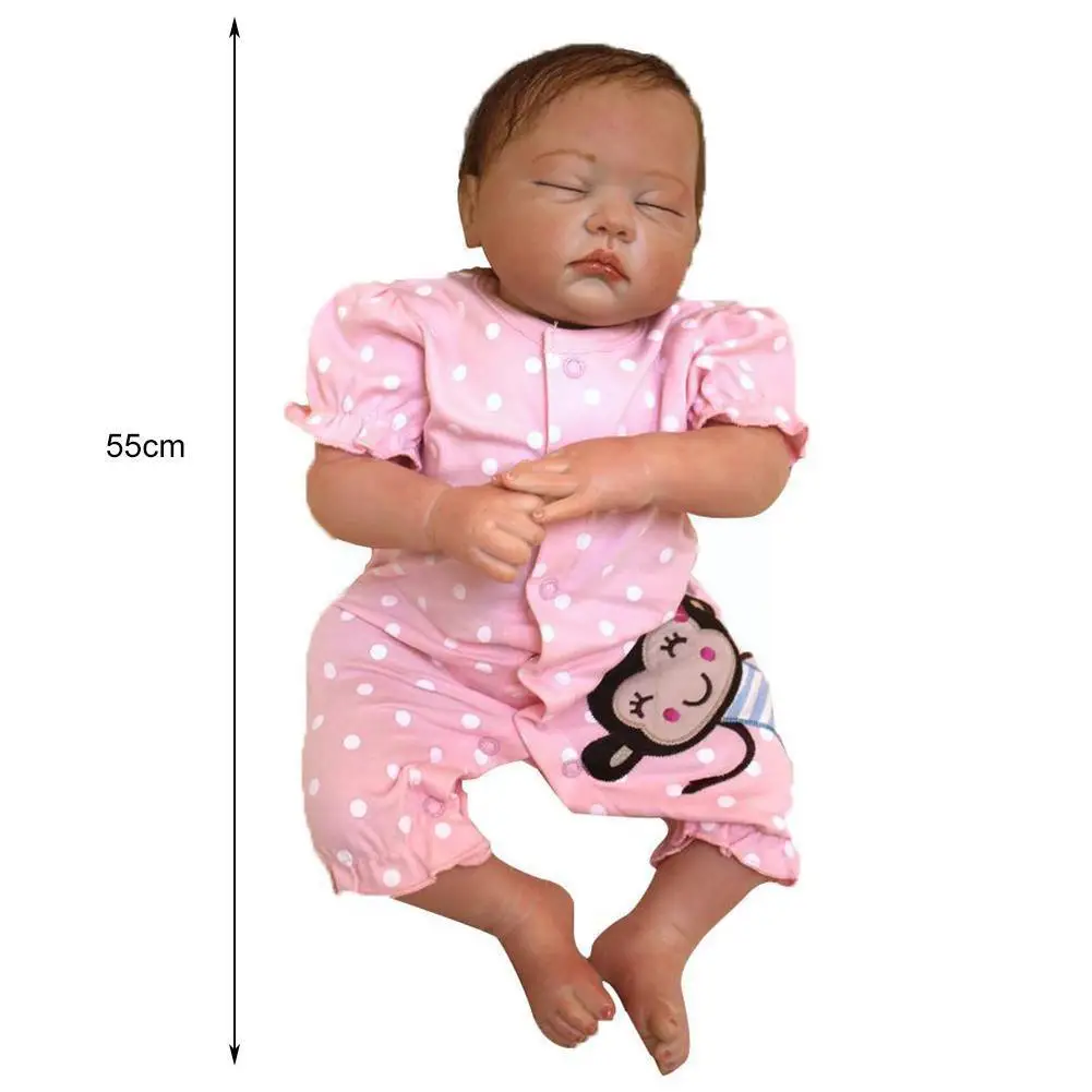 

55cm Soft Body Silicone Dolls Toy For Sale Newborn For Girl Kid Babies Girls Gift NPK Best H6T8