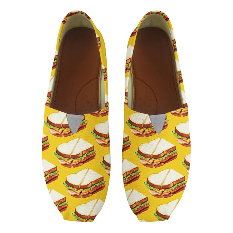 

New Nurse Doctor Print Women Sneakers Slip On Light Canvas Shoes Casual Shoe Zapatos Hamburger Pattern Sport Training