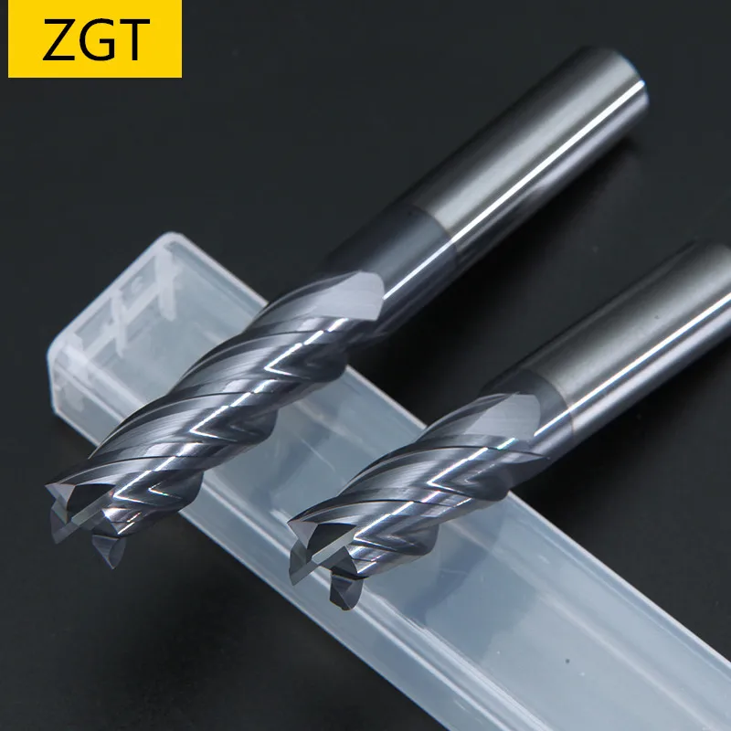 Концевая фреза ZGT HRC50 Вольфрамовая сталь 4 фрезы 6 мм 8 10 12 14 16 20 карбидный