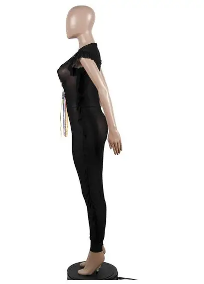 Jumpsuits Romper Women Overall Sexy Mess bodycon tunic Jumpsuit for party Vintage Wide Leg Pant body femme 2019 DW504 | Женская одежда