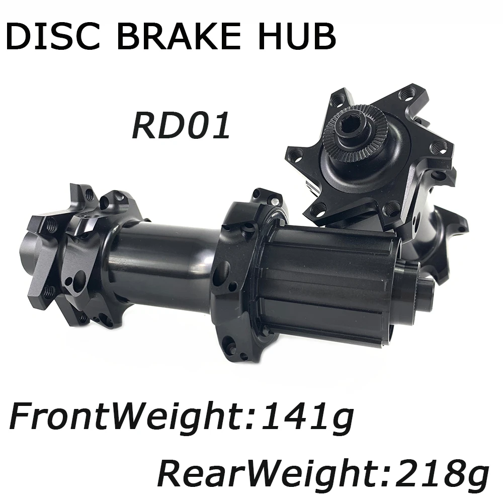 

RD01 Road Disc Brake Hub 24/24H 6 Bolt Lock Bicycle Hub Front 141g QR*100mm Rear 218g QR*135mm For Road Disc Bicycle