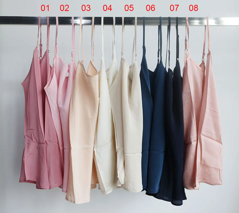 XL in Solid Color CISULI шелковый креп бретели Открытая Летняя обувь Топы легкий дышащий материал быстросохнущая, не вызывает аллергию, Топ - Цвет: XL in Solid Color