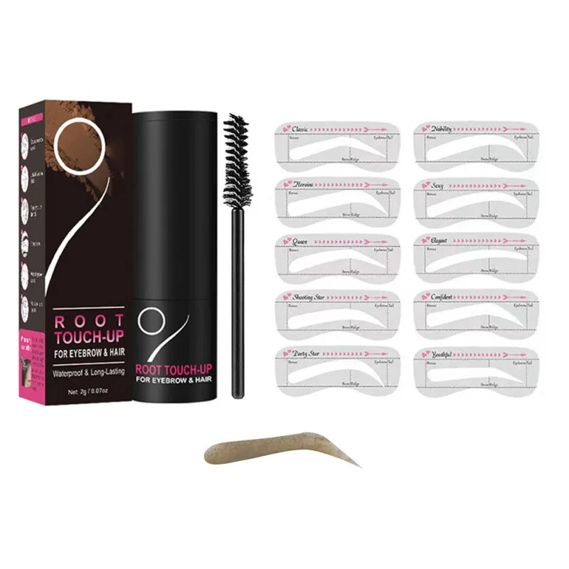 

Набор для макияжа бровей для начинающих, блестящие трафареты для бровей, водостойкие длинные штампы