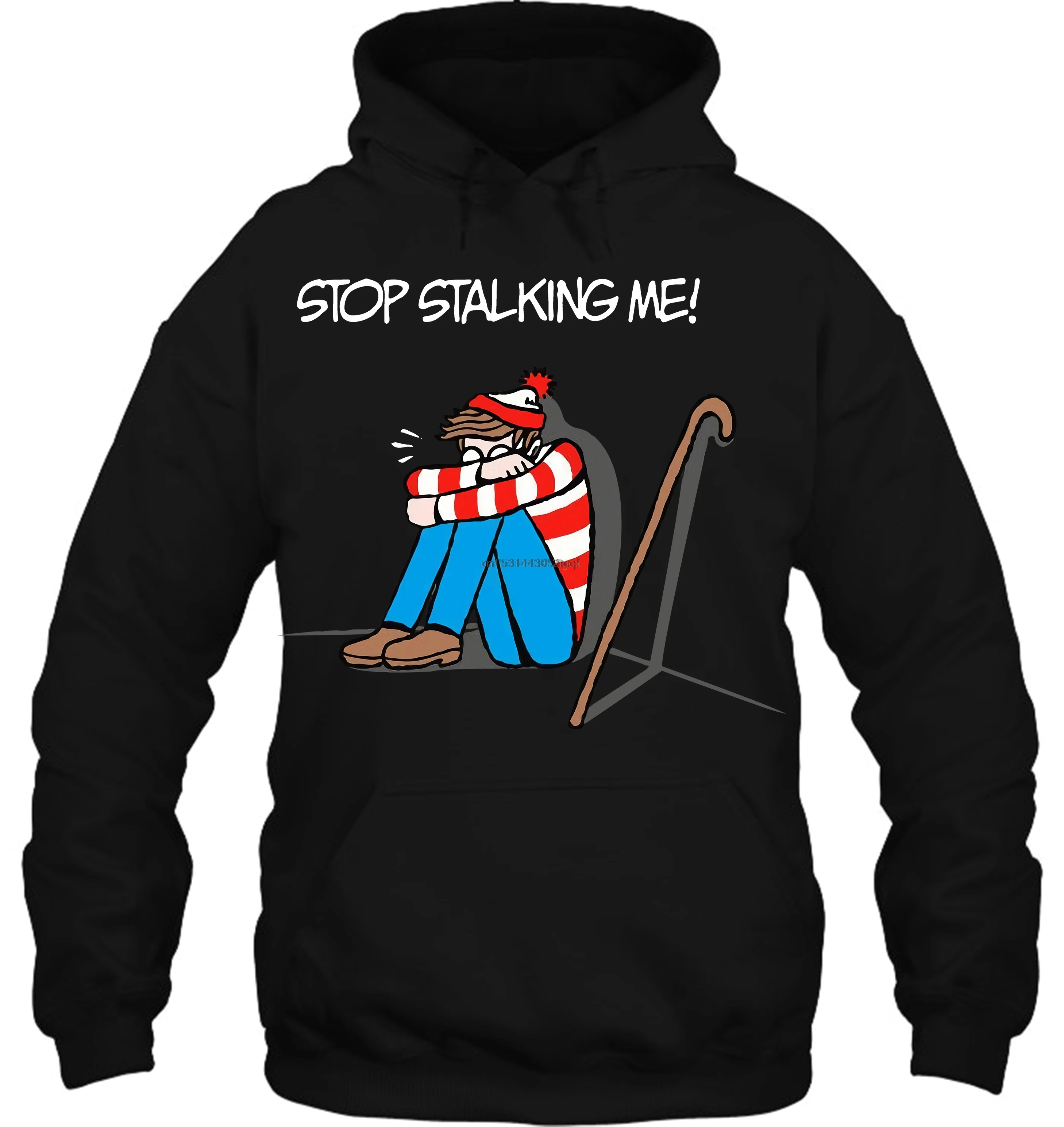 Мужская толстовка с капюшоном Wheres Wally Stop Stalking Me смешная комедия индивидуальный