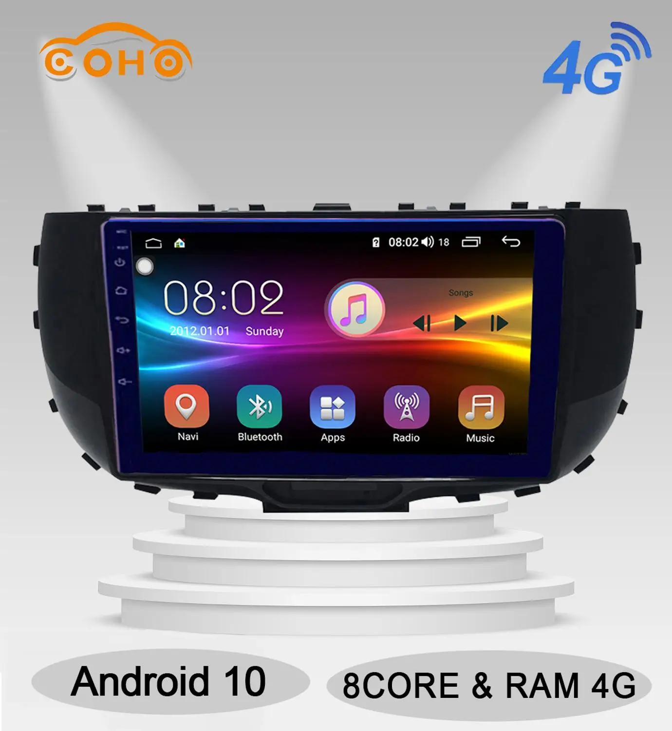 Автомагнитола Soul Android 10 0 8 ядер 4 + 64 ГБ навигация радио мультимедиа для Kia 2013