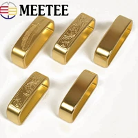 meetee 35 40mm pure copper belts loop solid brass mens o d ring belt buckle diy leather craft hardware metal accessories