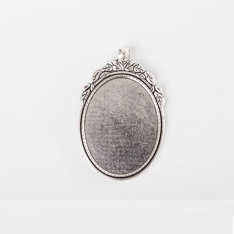 

30x40mm Antique Oval Blank Relief Pendant Jewelry Holder Bases