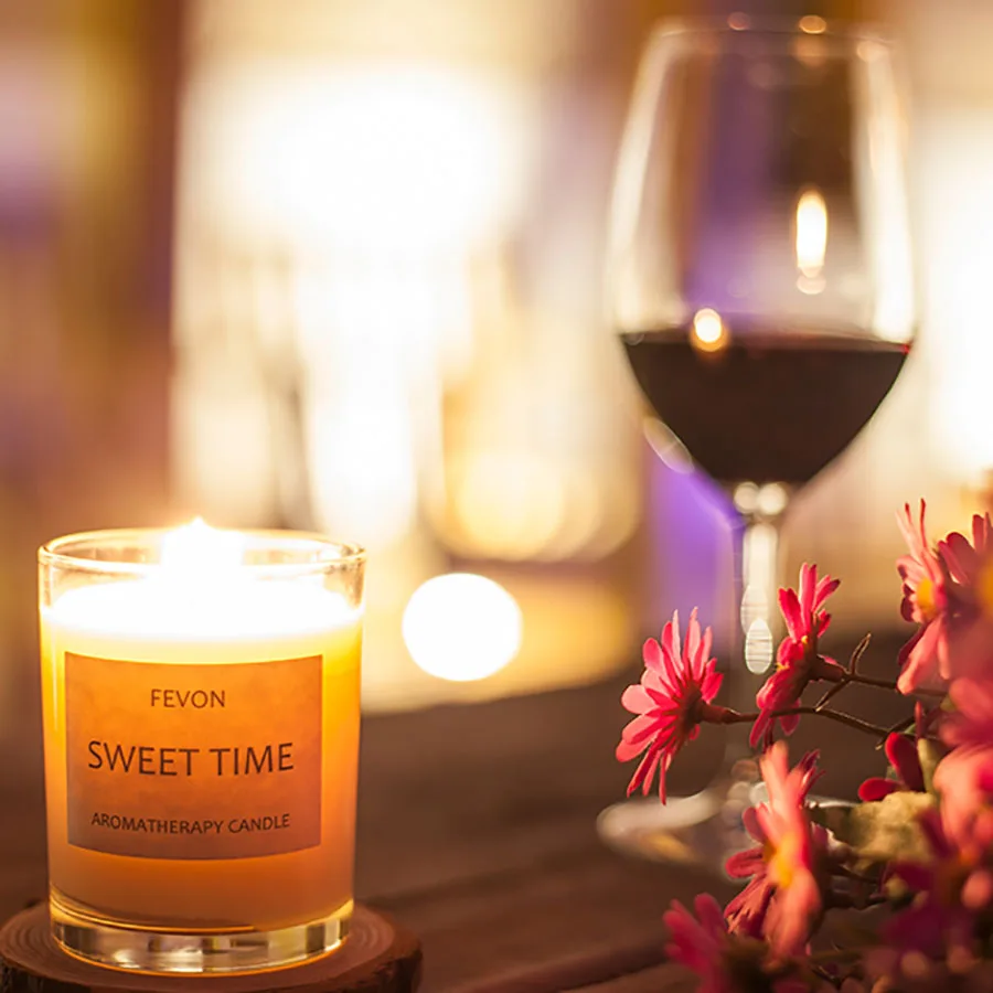 Эфирное масло лаванда Подарочная свеча романтическая белая масляная лампа