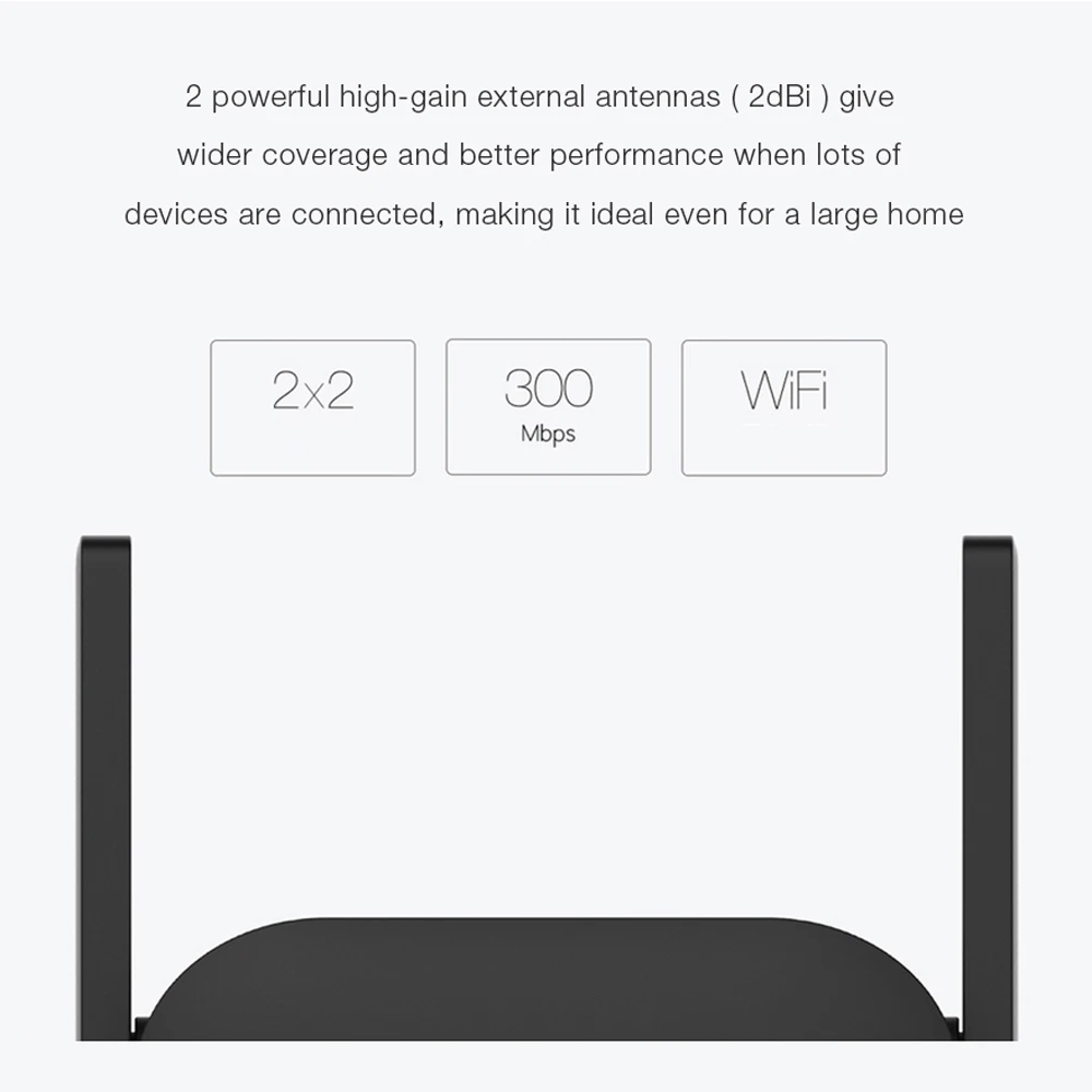 Original Xiaomi WiFi Amplifier Pro 300Mbps Amplificador Wi-Fi Repeater Wifi Signal Cover Extender Repeater 2.4G Mi Wireless