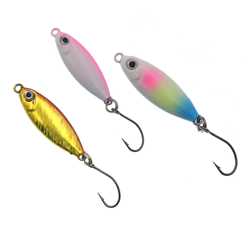 5 шт./лот Микро Металлический джиг 3 г ложка для заброса на крючок свинцовая