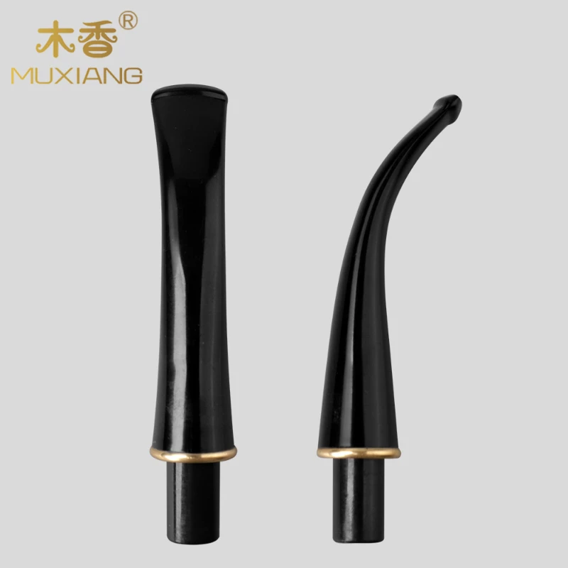 

Wooden Cigarette Holder with Metal Decorative Ring, Curved Handle, Acrylic Holder, Pipe Mouthpiece Accessories Smoking