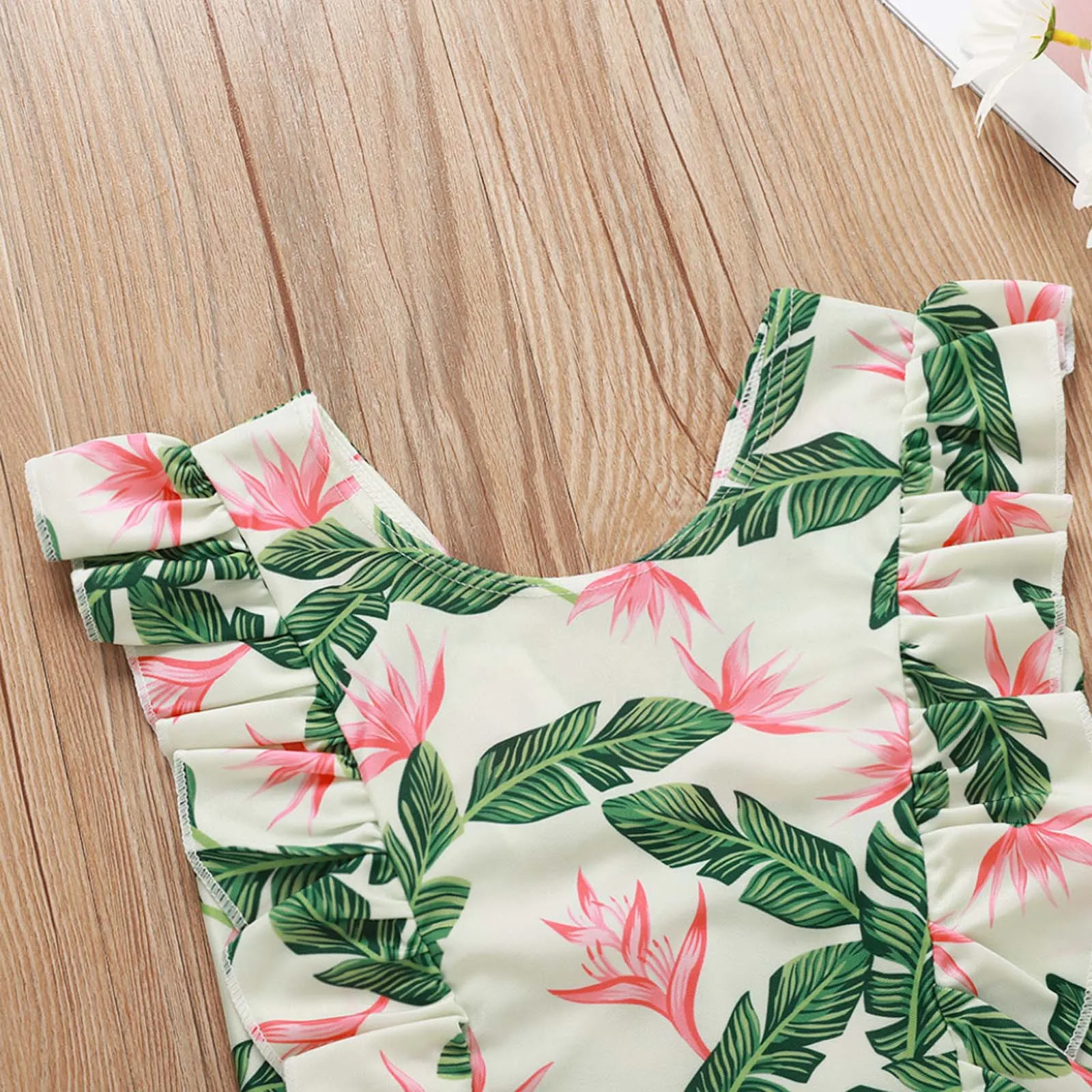 

ISHOWTIENDA Summer Swimsuit for Little Girls Toddler Baby Girls Bikini Suit Fruits Print Ruffles Swimsuits Swimwear Bathing Suit