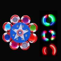 luminous pop it fidget spinner led light maniron man spider man glow in edc the new anti stress finger stress relief toys
