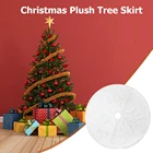 Плюшевая юбка в виде снежной елки, меховые коврики, рождественские украшения для дома, новогодний декор, праздничное украшение 2022