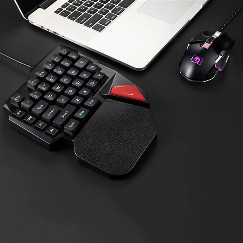 Игровая мембранная клавиатура для одной руки 38 клавиш эргономичная игровая K108 ПК