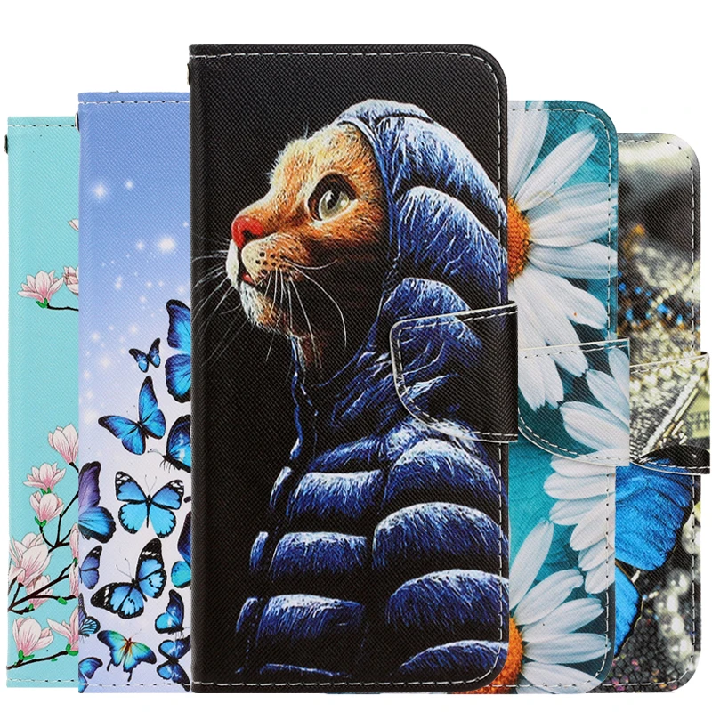 Модный кожаный чехол книжка с цветочным рисунком для iPhone 11 Pro Max Xr X Xs 8 7 6 6S Plus 8Plus