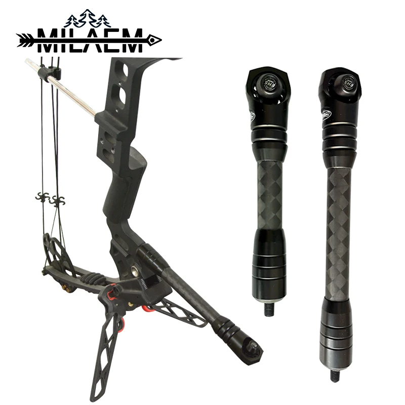 

1 шт. комбинированный стабилизатор лука 6/8 дюйма углеродный стержень алюминиевый сплав амортизатор с противовес аксессуары для охоты стрел...