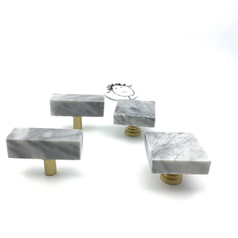 LCH в скандинавском стиле твердая латунь натуральный мрамор ручка для шкафа