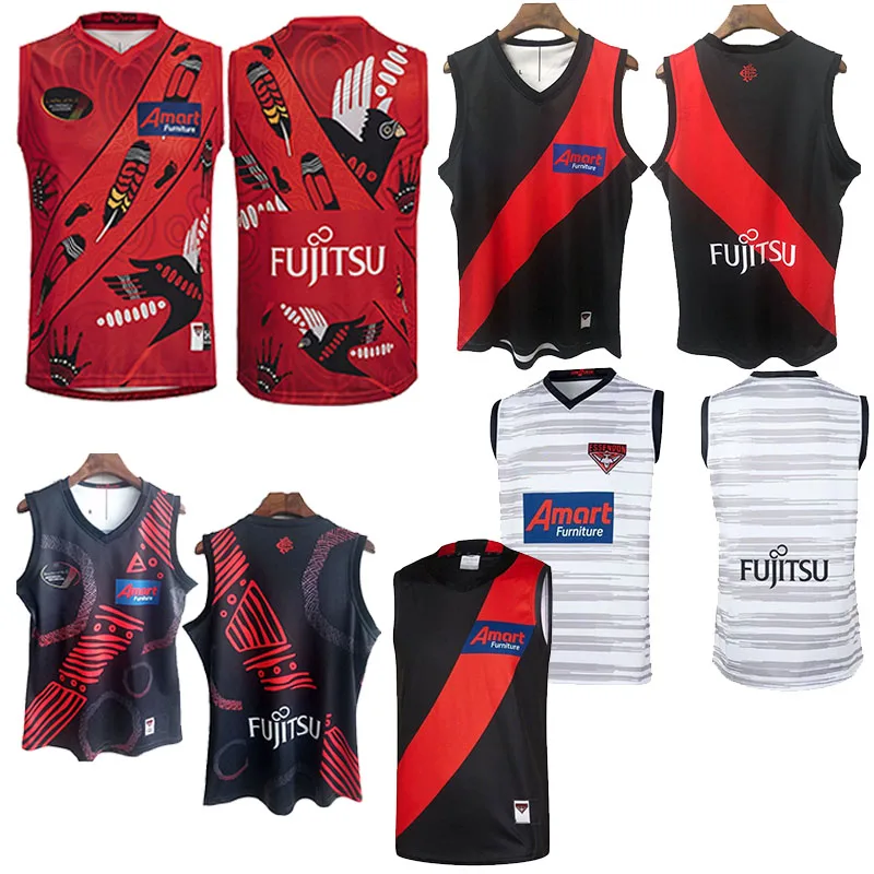 

2020 2021 Essendon Bombers INDIGENOUS GUERNSEY TRAINING Rugby JERSEY size S-3XL