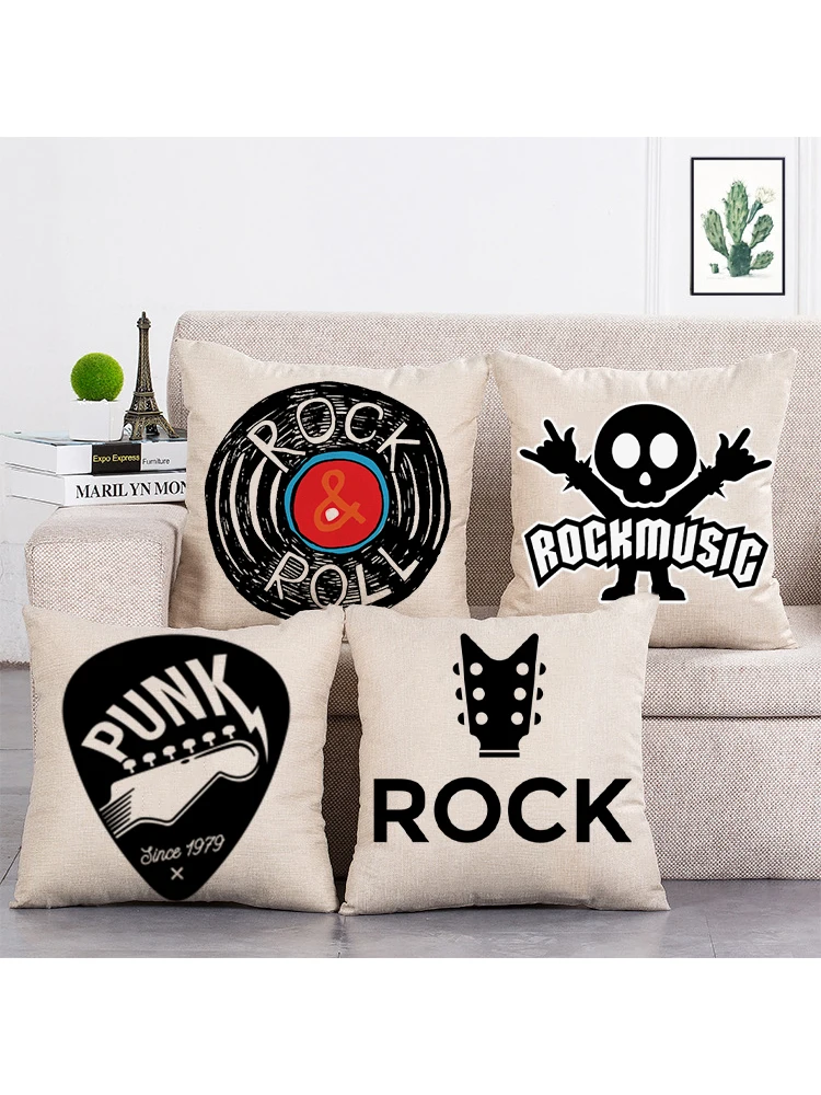 Рок-н-элементы наволочка с гитарой для подушек диван-кровать Чехол подушки