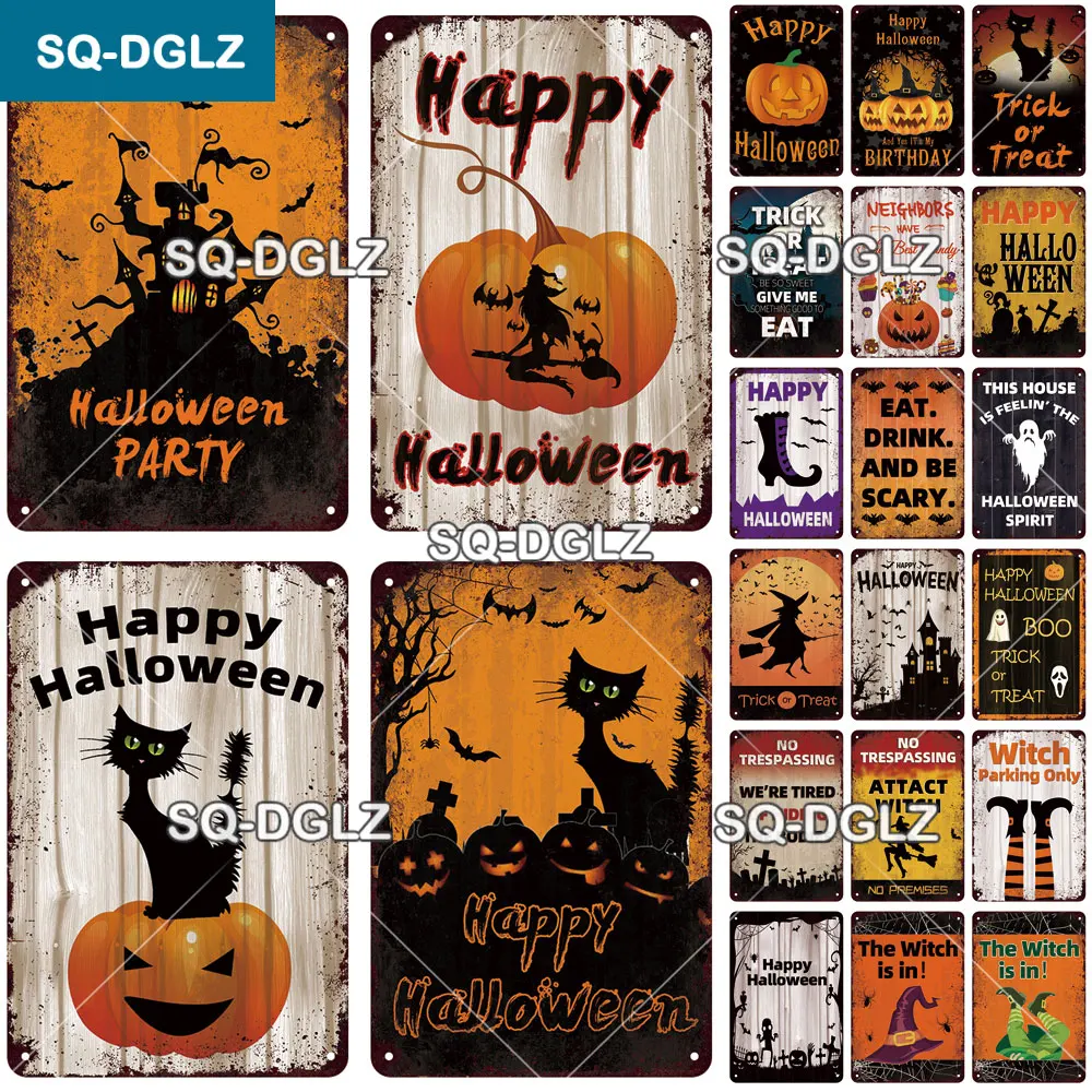 [SQ-DGLZ] винтажный подарок на Хэллоуин жестяной знак металлическая табличка