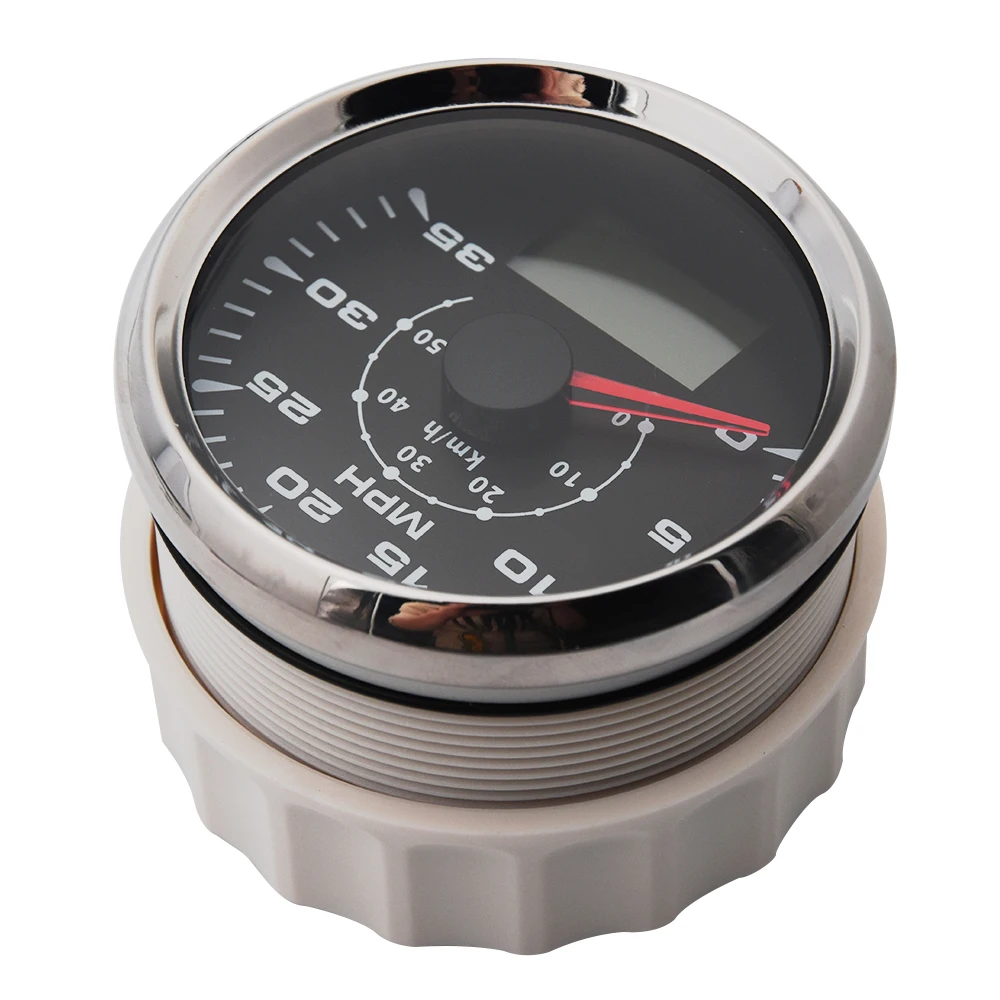 Морской Авто 0 35 миль/ч GPS Спидометр 85 мм цифровой ЖК спидометр датчик лодки 55 км/ч