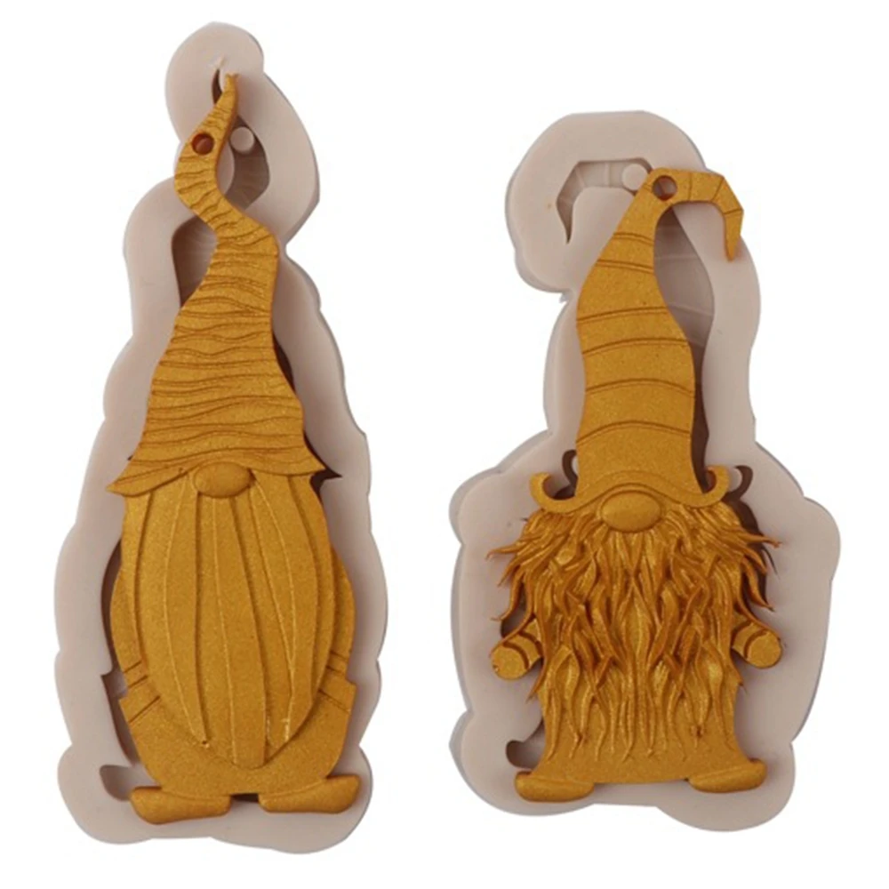 

2 шт., силиконовые формы в виде головы Деда Мороза