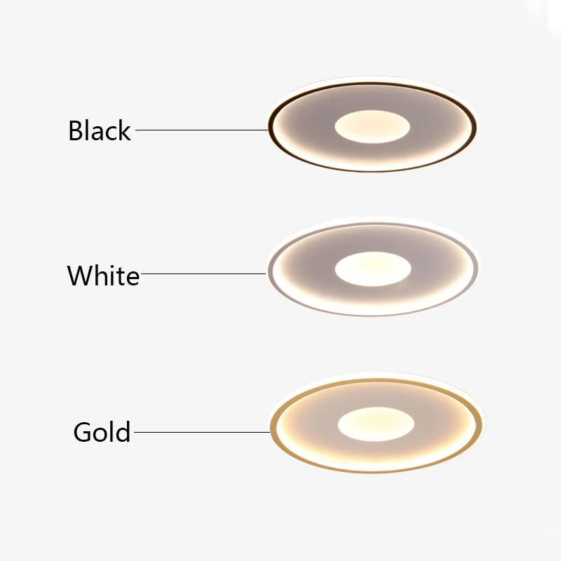 

MODERN ROUND LED CEILING LAMP KITCHEN DIA 30/40/50 CM CLASSIC DIMMABLE BEDROOM LIGHTING CEILING LIGHTS FIXTURES BLACK WHITE
