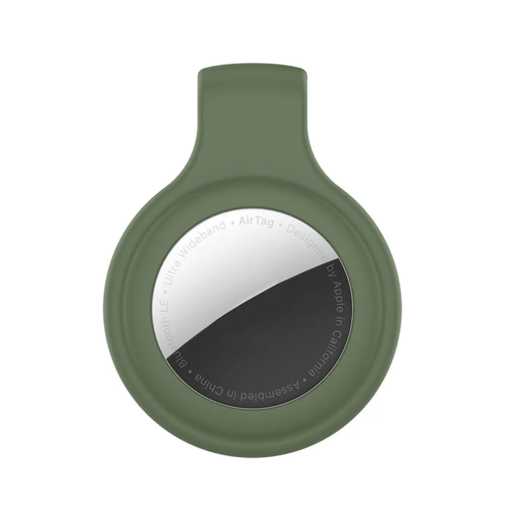 

High Quality Steel Clip Silicone Protective Case Cover Shell for Airtag Tracker Accessories Anti-scratch Keychain case