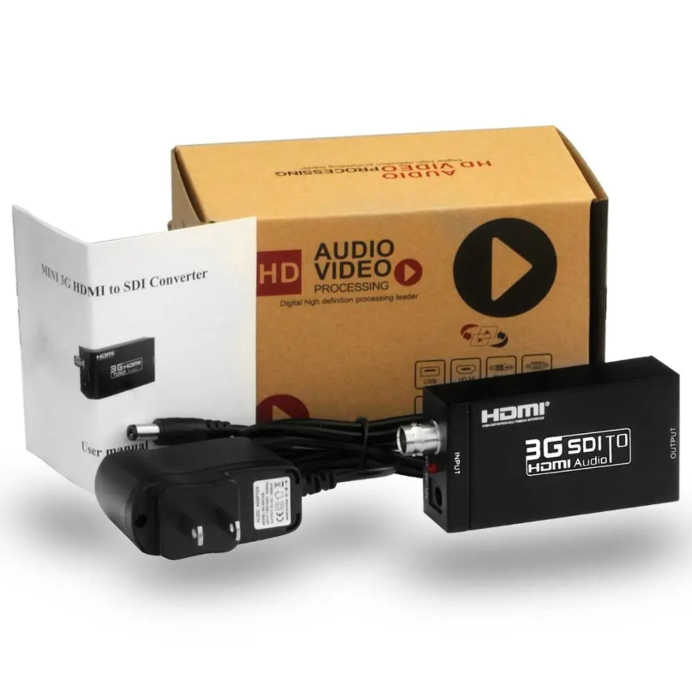 Портативный Преобразователь MiraBox HSV190 с sdi на HDMI Full HD в BNC мини SD SDI/HD SDI/3G SDI для