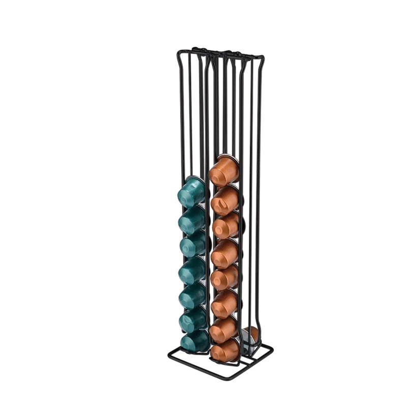 40pcs Nespresso Coffee Pods Capsule Storage Rack Rotary Pod Holder Tower Stand Iron Shelves Stainless Steel Rotatable | Дом и сад