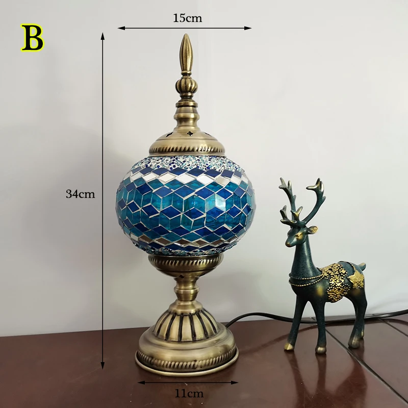 Мозаика Настольная лампа Средиземноморский турецкий стиль спальня исследование