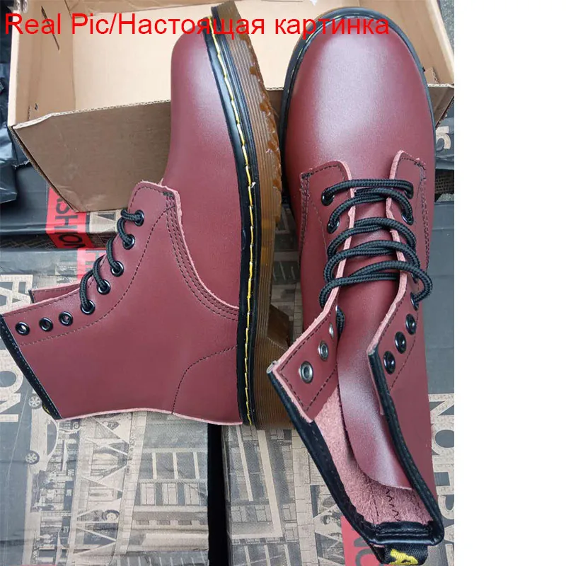 

Dilalula Genuine Leather Lace Up Low Heel Casual Short Boots For Students Shoes Woman Ankle Boots Ladies Martins Women 2021