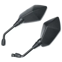 8mm 10mm thread motorcycle scooter e bike rear view side mirrors convex fuction carbon fiber style for honda yamaha ktm