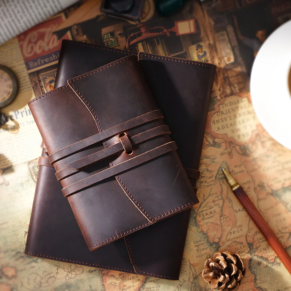 Натуральная кожа блокнот планировщик обложка книги А5 А6 для MD дневник Bullet Journal Рисование Sketchbook