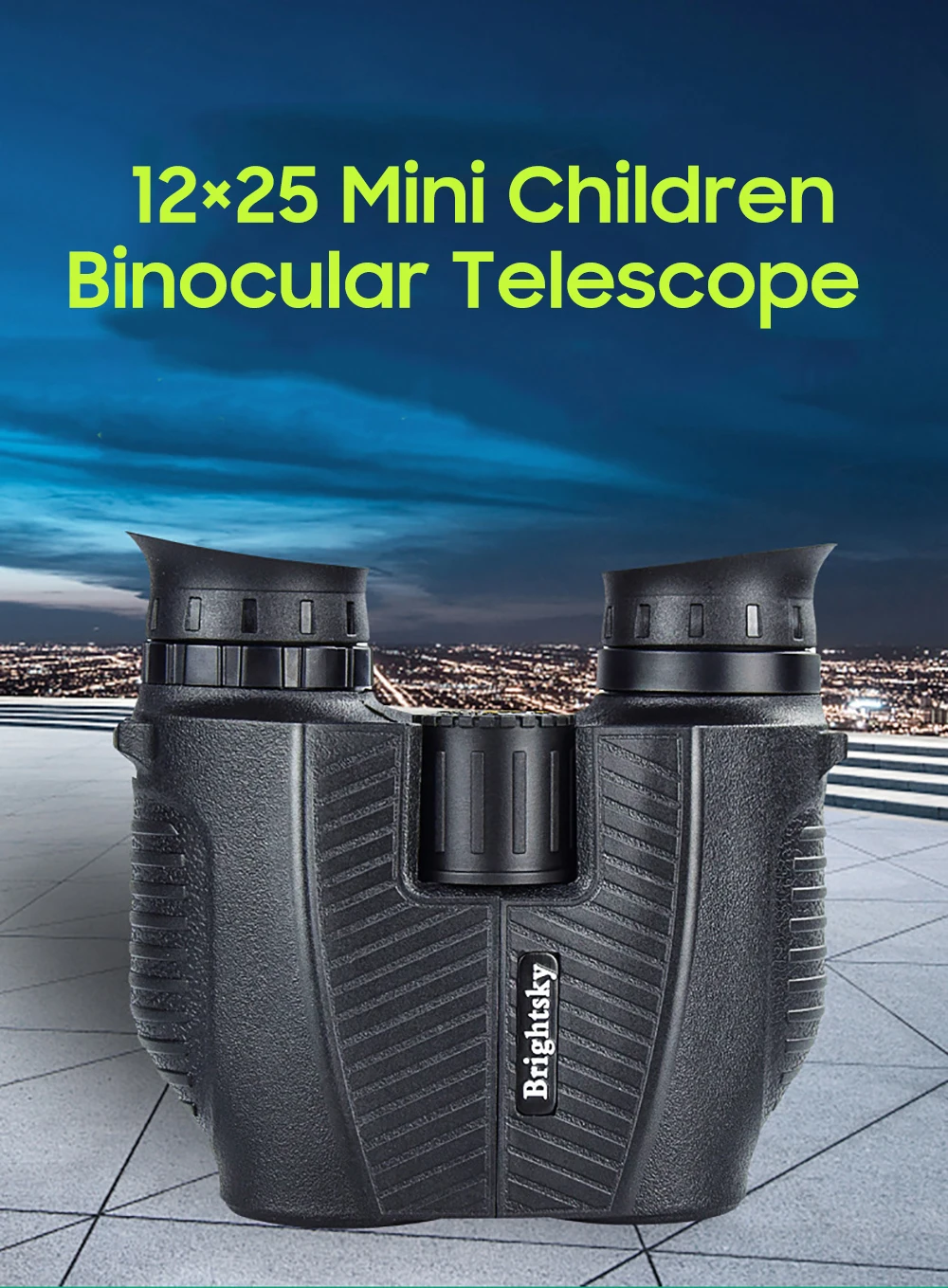 

12×25 Binocular Telescope Mini Children Binocular High Definition Porro Prism Binoculars Portable Binocular for Kids